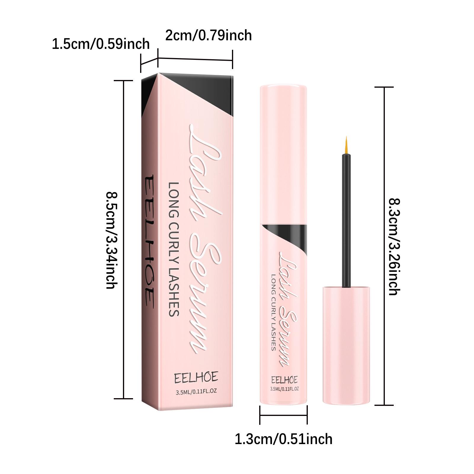 EELHOE Lash Serum with Panax Ginseng & Hyaluronic Acid, Nourishes Roots, Strengthens Fragile Lashes, Hydrates & Repairs, For Longer, Thicker, Curlier Natural Eyelashes, All Lash Types and browserum care liquid
