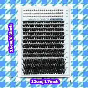 276PCS Wispy Fluffy Lash Clusters Mixed Length 7-18mm C Curl Fluffy Natural Look Soft & Comfortable Cluster Lashes For Full Eye Makeup Daily Wear Party Dating Work