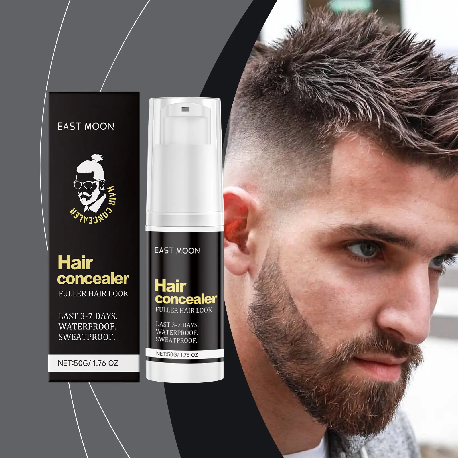 Hair Concealer Cream with Brush - Gentle Moisturizing Hairline Cover for Fluffy Natural Look, Daily Beauty & Personal Care Hair Styling Essential Moisturize Moisture Haircare
