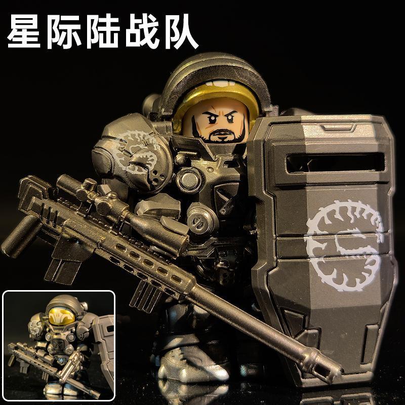 MOC Exoskeleton Armor Warrior Building Blocks Model Assembling Ornaments Children Educational Toys Boys Holiday Gift Collection popular