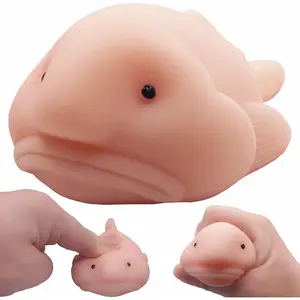 Blobfish Toy, Pull, Stretch and Squeeze Stress, Cute Fish Toy for Anxiety Relief, Funny Cute Sensory Toys for Autism, Birthday, Christmas, Office, Stocking Stuffer Giftfidget toys