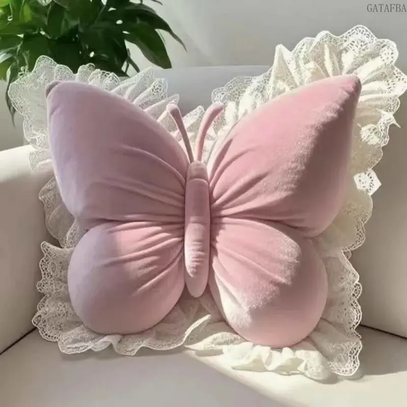 3D Butterfly Shaped Decorative Throw Pillow, Stylish Figure Cushion for Sofa and Indoor Home Decoration