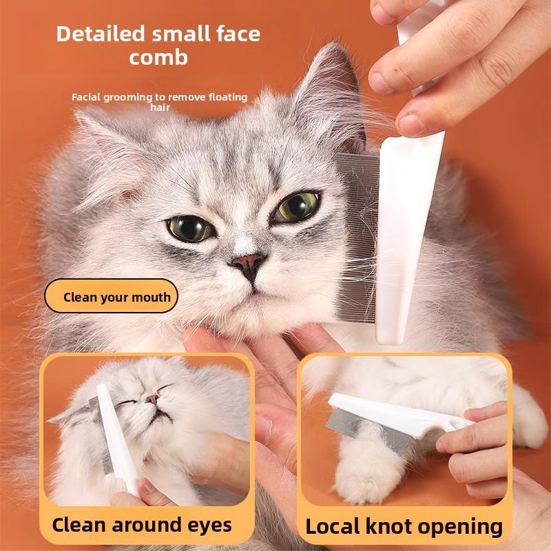 Dog Comb Cat Comb Special for Cats and Dogs, Fine Tooth Comb for Teddy Dogs, Flea Removal Supplies for Bichon Frise Pets shedding blade head lice Portable Hair Roller cow scratching brush bag