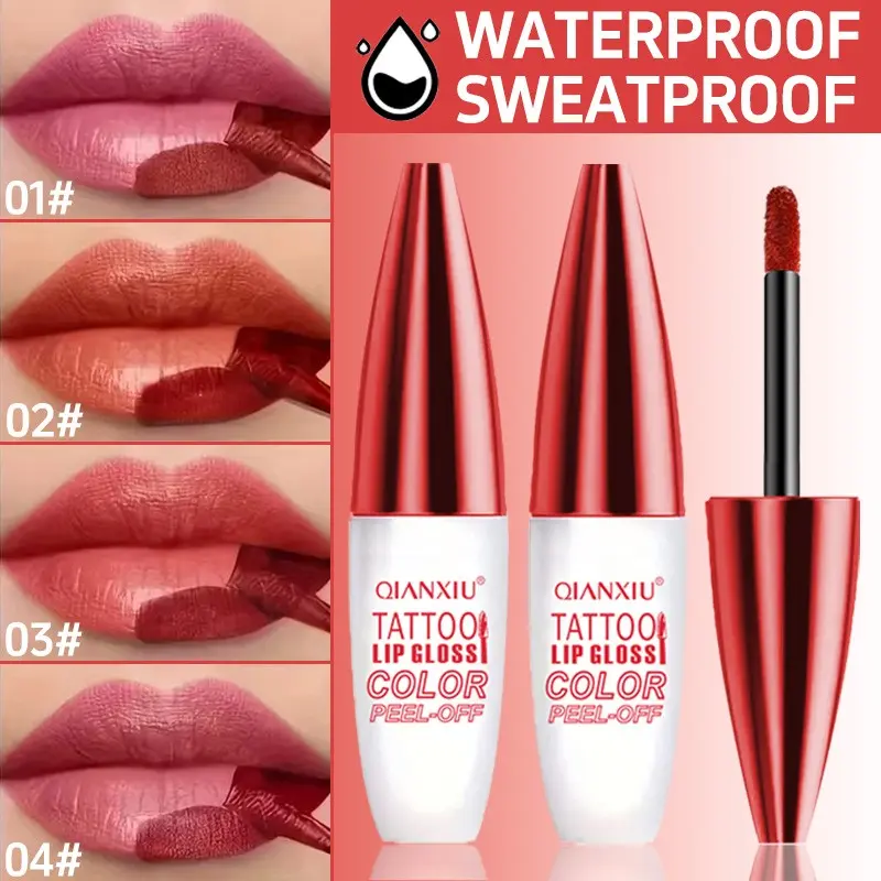 Viral Peel & Reveal Peel Off Lip Tint Stain,Long Lasting Waterproof Smudge Resistant Lip Tattoo Color,Light No Dry Lips Transfer Proof Matte Lip Cosmetic For Daily Look