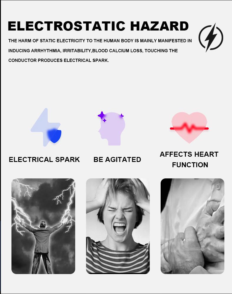 M12-SE Anti-static Silicone Bracelet for Men Women Fashion Waterproof Adjustable Winter Static Eliminator Wearable Wrist Strap