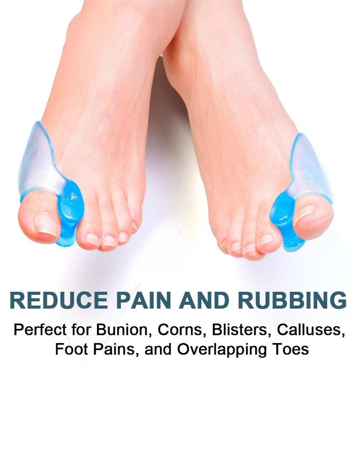 Soft Silicone Toe Sleeves, Bunion Big Toe Corrector, Hallux Valgus Protector, Pedicure and Foot Care Tool for Women and Men, Toe Separators