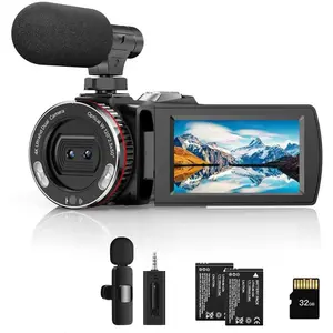 Video Camera, Camcorder 4K, 64MP 60FPS  Lens Camera with  Mic for Vlogging YouTube, Ultra  3 Inch Screen 21X Digital Zoom, Video Recorder Camera with 64GB SD Card