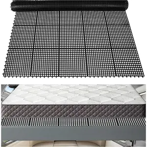 Plastic Ventilated Mattress Underlay Pad for RV Boat Camper - 83" L x 59" W Interlocking Modular Design, Breathable Mesh RV Under Mattress Ventilation Air-Flow (Black)