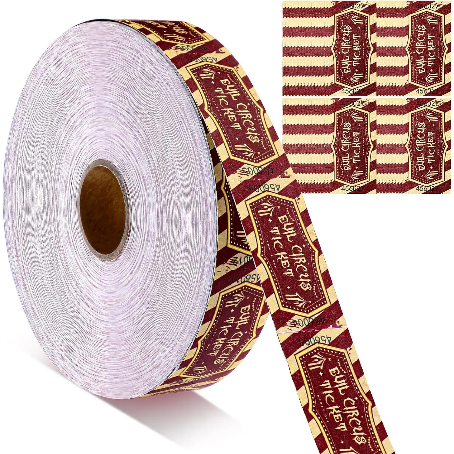 1000 count Halloween Circus Tickets Roll Carnival Raffle Ticket Circus Party Decorations for Halloween Party Favors Supplies