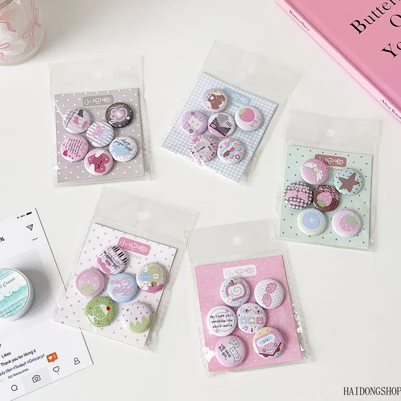 Coquette Y2K Viral Old School Angel Mini 25mm Round Badges For Students, Cute Backpack Decor Button Pins, Indie Kawaii Accessory For School Daily Kpop Concert Styling