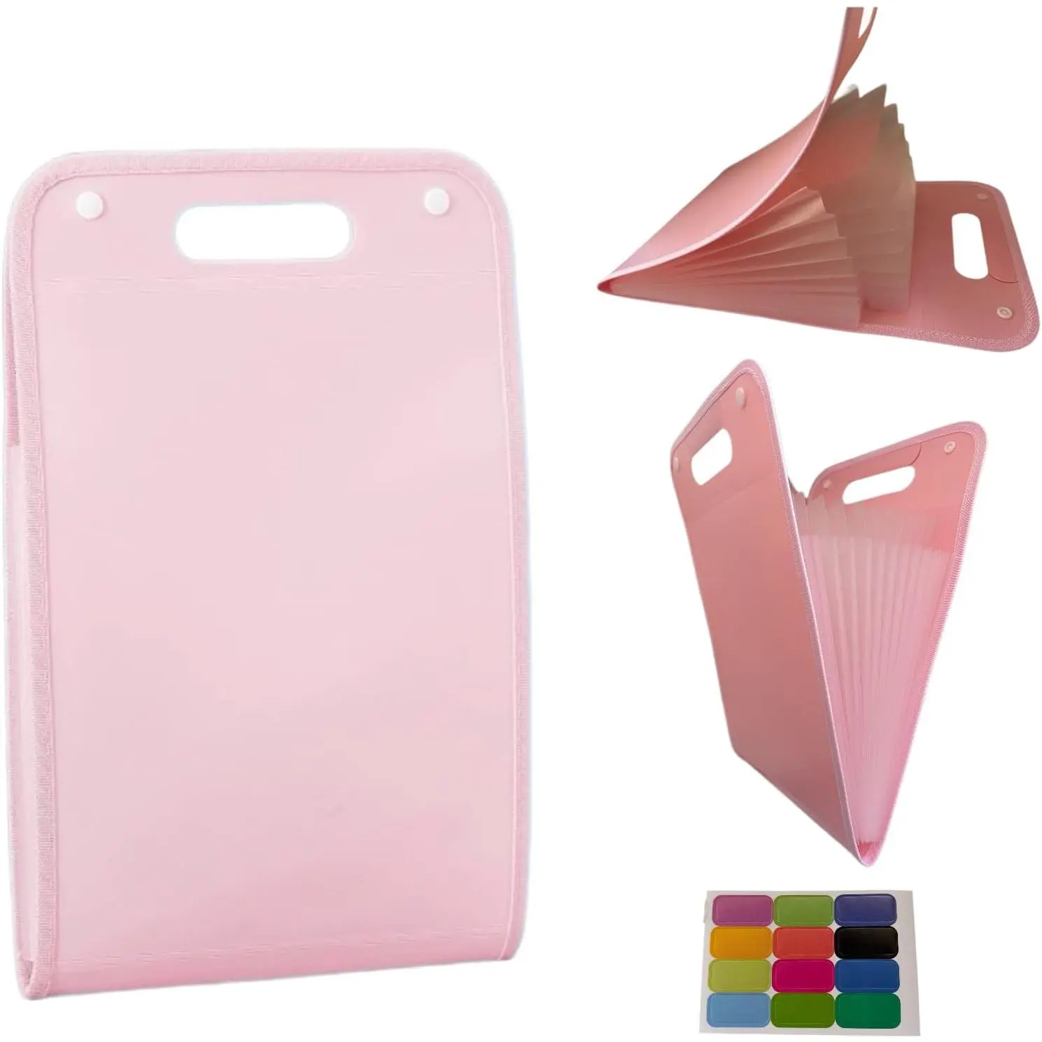 Vertical Accordion File Folder,13 Pockets Expanding File Organize with Labels,A4 Letter Size Paper Document Receipt Organizer Accordion Filing Folder for Classroom, ,Office.()