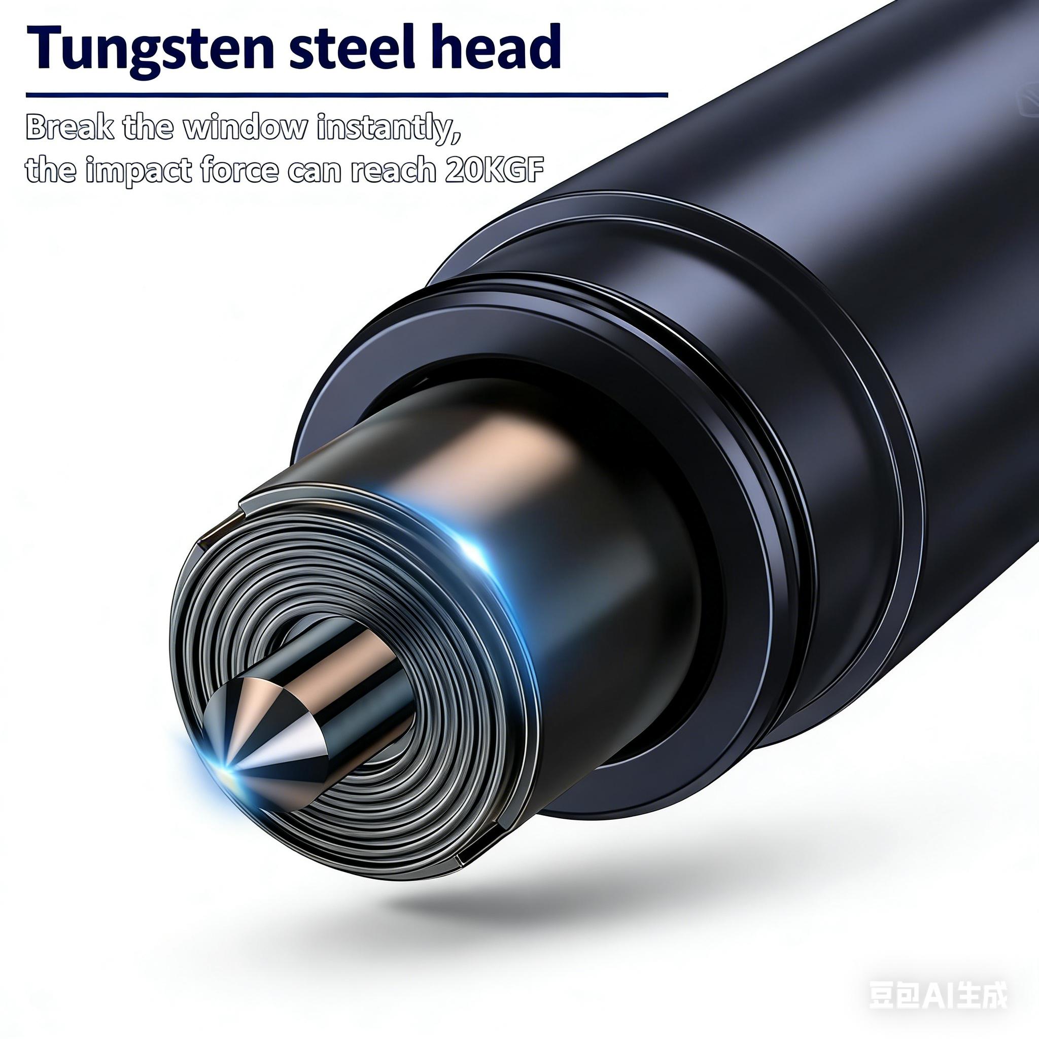 Vehicle Emergency Escape Tool with Concealed Glass Breaker and Seatbelt Cutter, Functional Underwater, Mini Safety Hammer for Car Survival