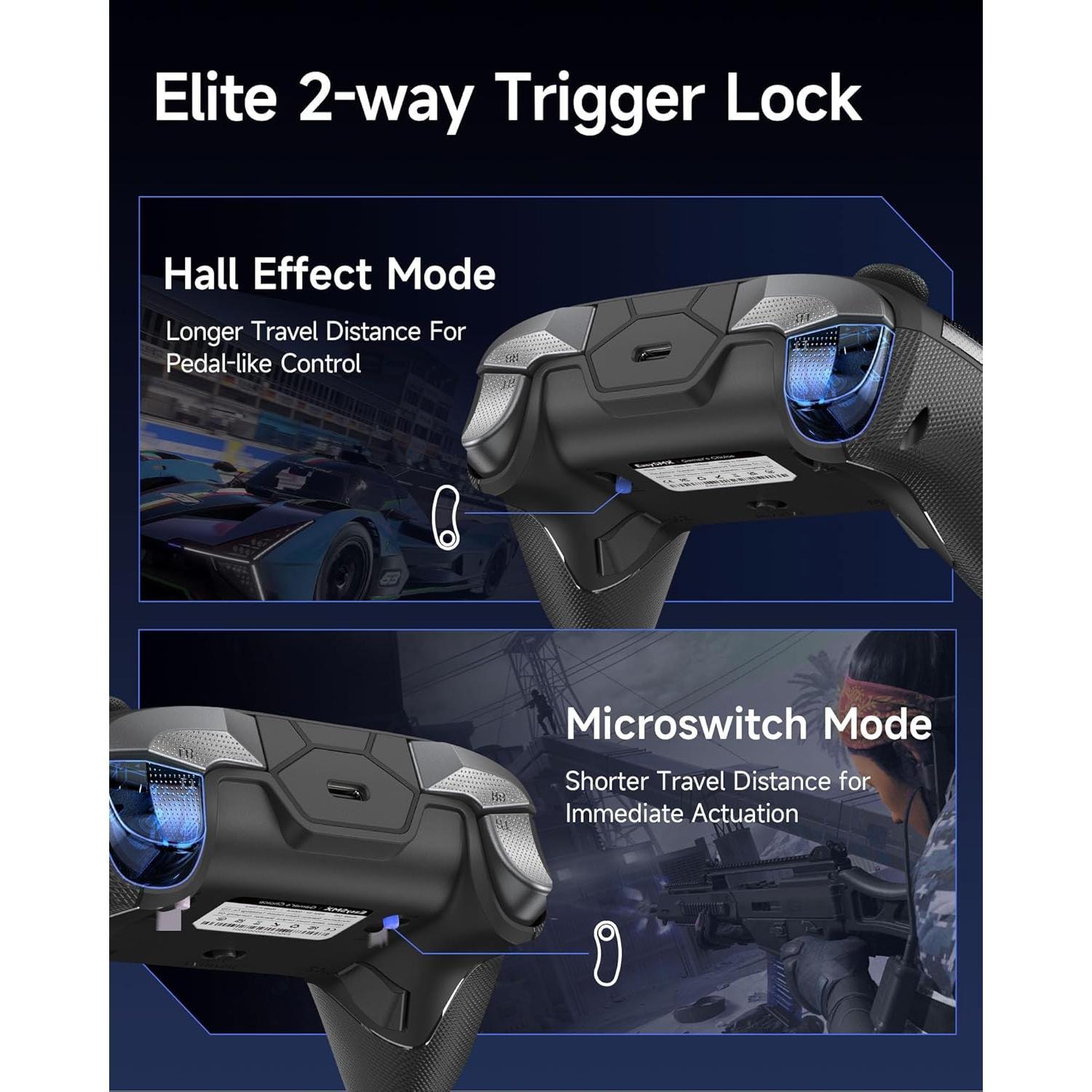 D10   Controller - TMR Anti-Drift Joysticks, Dual-Mode Triggers, 1000Hz Polling, Mechanical Buttons, RGB -  Gamepad for PC//Switch2/iOS/Android with  Dock