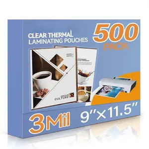 500 Pack Laminating Sheets, Holds 8.5 x 11 Inch Sheets, 3 Mil Clear Thermal Laminating Pouches 9 x 11.5 Inch Lamination Sheet Paper for Laminator, Round Corner Letter Size