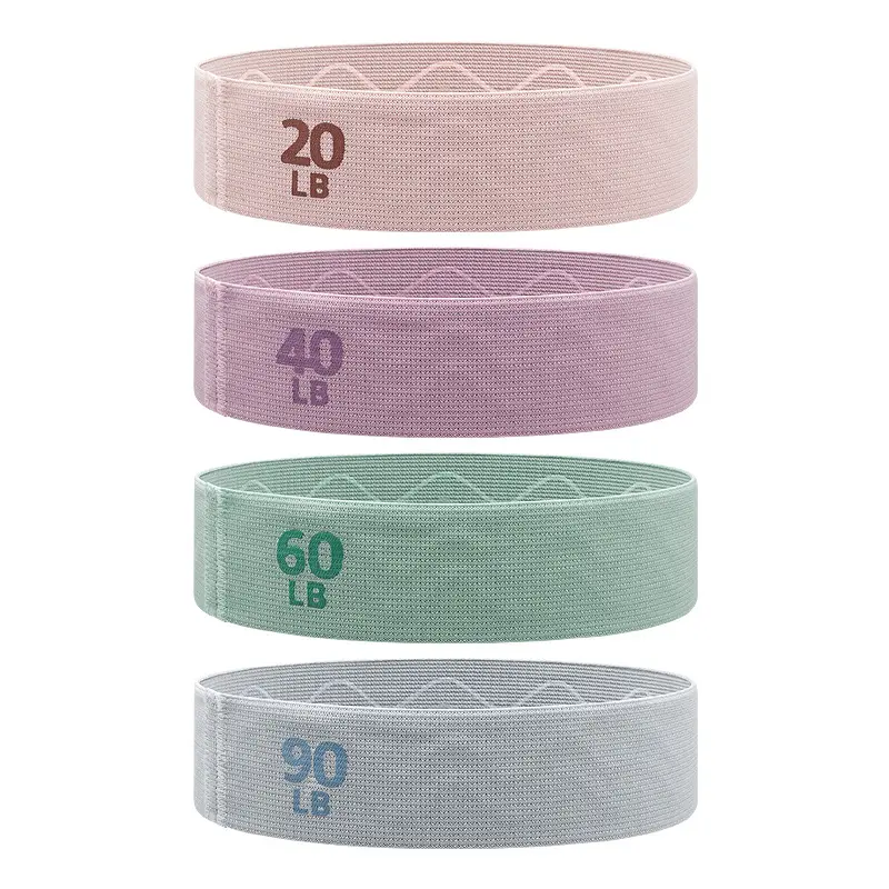 Resistance Bands and Hip Ring Set for Women, Colored Fabric Athletic Training Bands with 4 Levels for Glute Gains and Strength Workouts, Resistance Band Workout