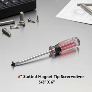 6 inch one-word magnetic screwdriver 5/16 "strong magnetic flat head flat head screw batch