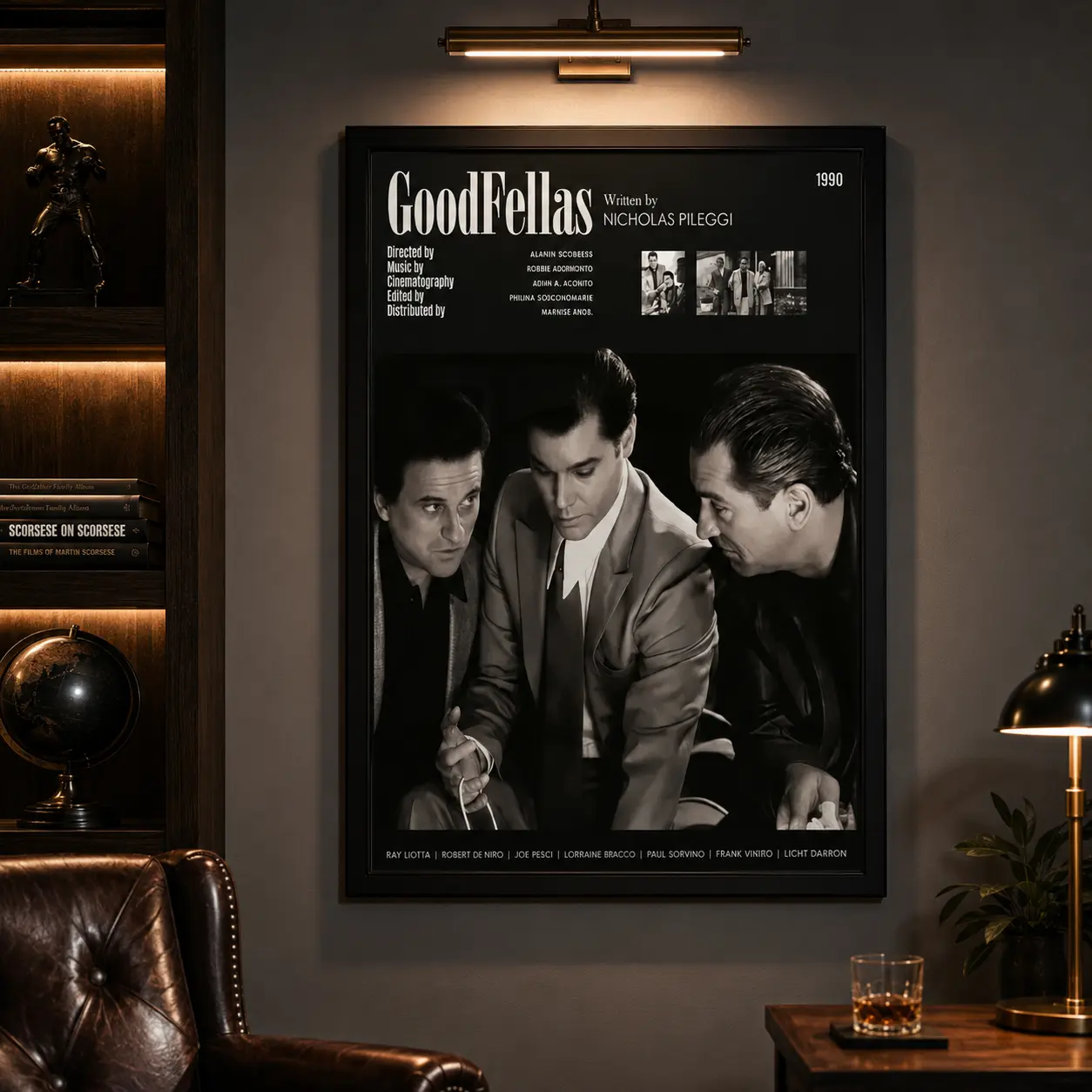Goodfellas Canvas Poster |   Movie Wall Art for Bedroom, Gaming Setup & Office Decor, Classic Crime Film Poster, Vintage Mafia Wall Decor, Cinematic Canvas Print, Man Cave Decor, Gift for Movie Fans