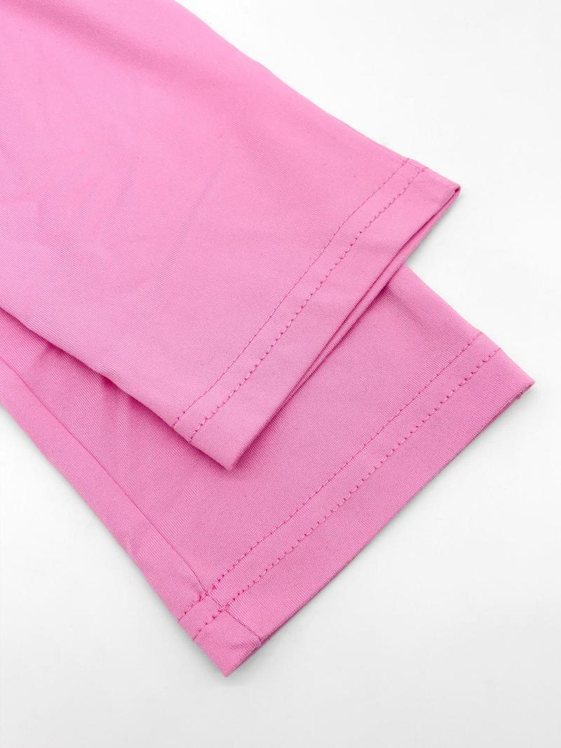 clover Women's Fall Winter Fashion Two-Piece Set, Casual Sporty Long Sleeve Pants, Comfortable Daily Wear, Cartoon Pattern