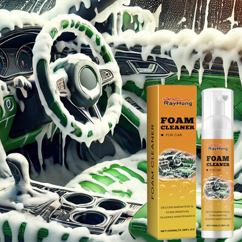 Car Interior Cleaning Kit, Multipurpose Foam Cleaner & Rust Remover & Interior Care Cleaner, Cleaning Tool for Car Seat, Kitchen, Automotive, Foam Cleaner Spray, Detailing Products, Car Accessory
