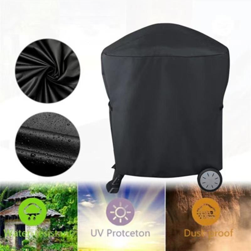 1PCS outdoor barbecue cover dust cover waterproof and sunscreen 58 * 77CM, suitable for courtyard seats and barbecue grills