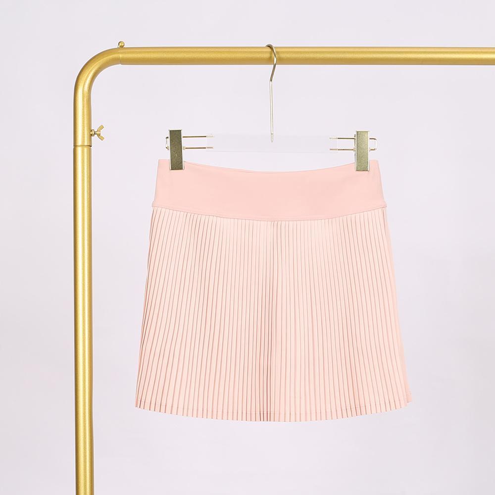 lulu Solid-Color Pleated Skirt with Accordion Pleats, Quick-Dry Fabric, High-Waisted Design, and Pleated Lining