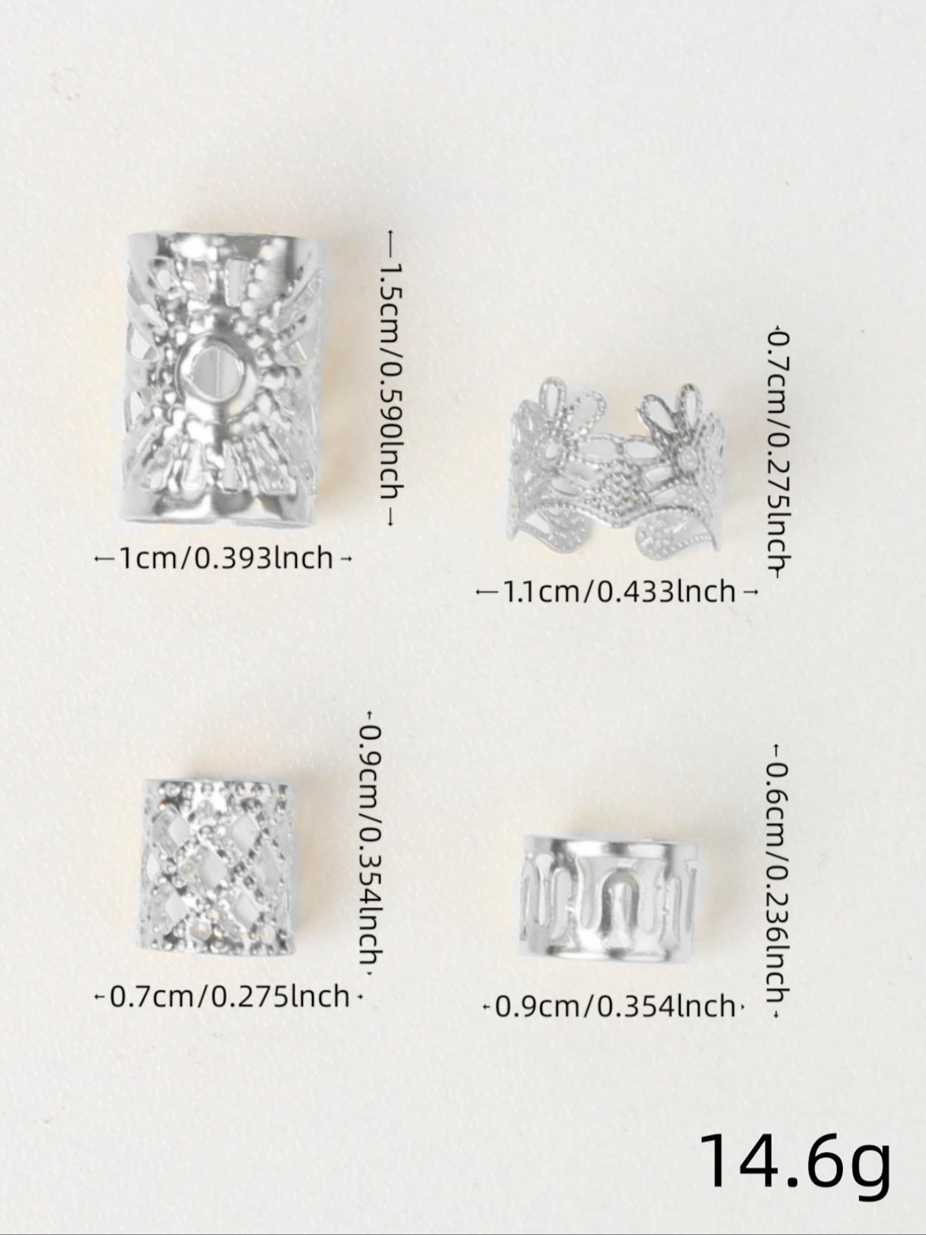 2024 Summer Hollow Out Design Mixed Style Hair Ring (40pcs), Fashionable Dreadlock Hair Accessories for Women & Girls, Trendy All-match & Exquisite Hair Accessories for Daily Wear