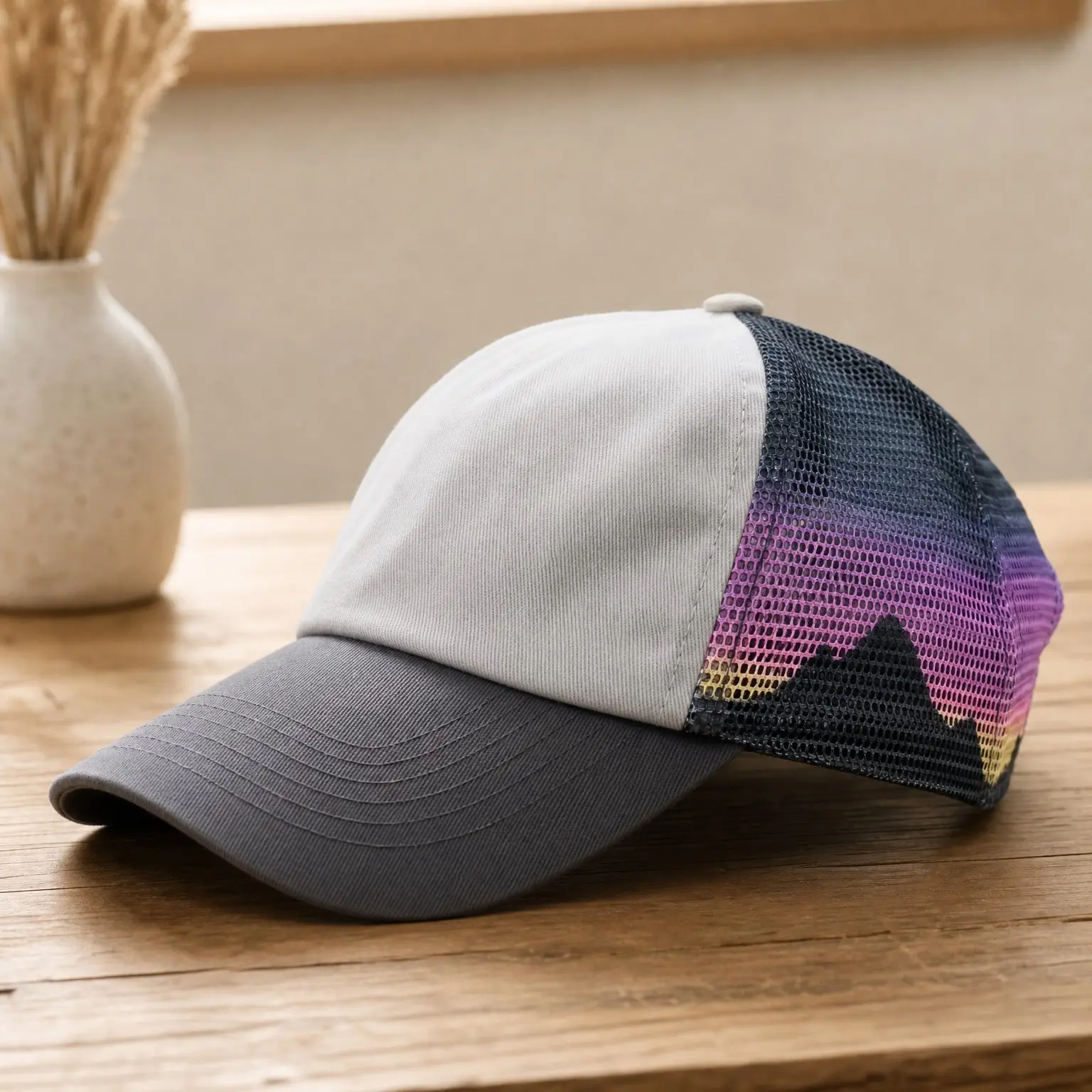 Low Profile Trucker Hat for Women, Dad Hat, Mesh Baseball Cap | Breathable mesh dad hat with adjustable buckle, curved bill and lightweight comfort for everyday wear.Gift