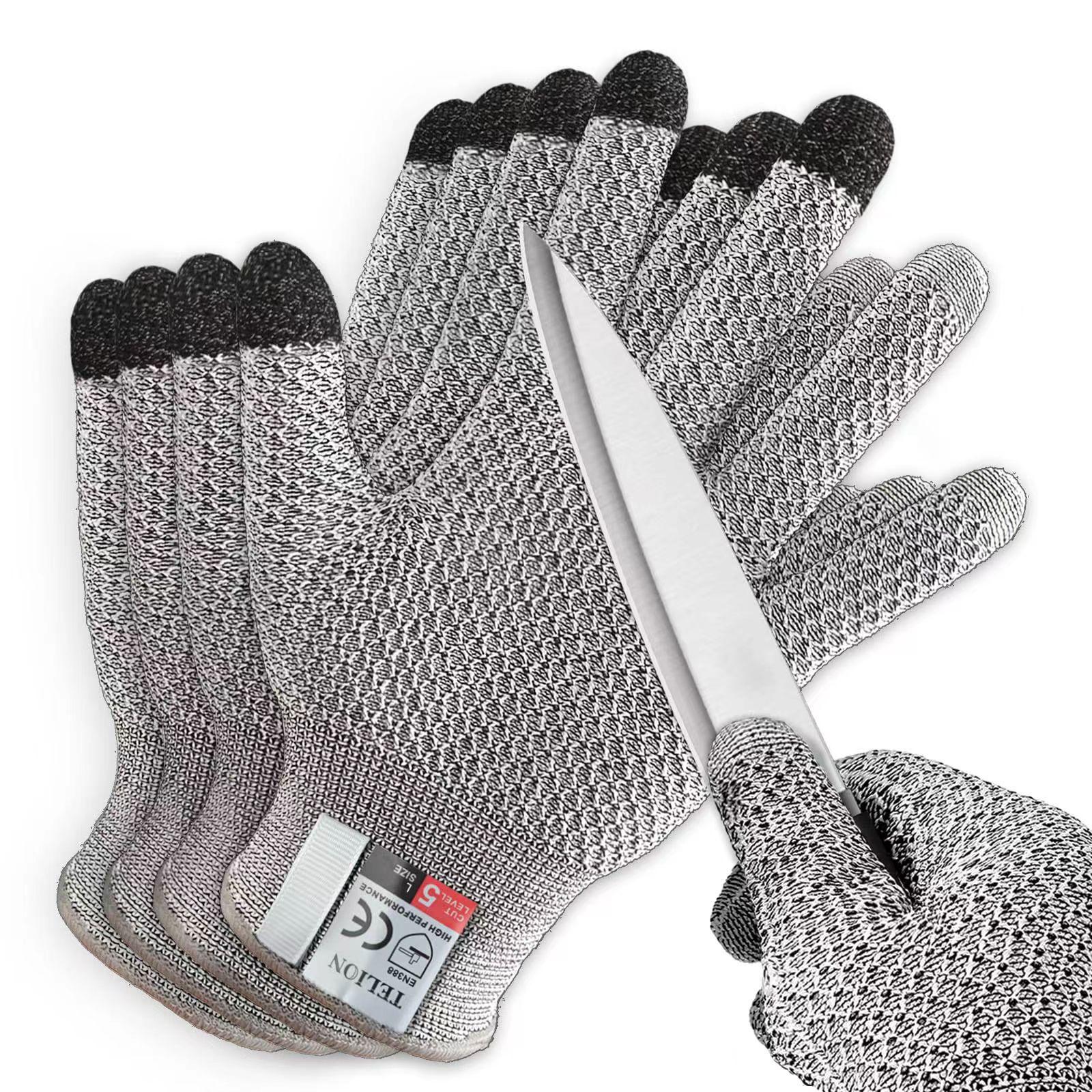 Level 5 Cut-Resistant Touchscreen Gloves with Pineapple Pattern Kitchen Food-Grade Slaughtering & Fish-Killing Protection