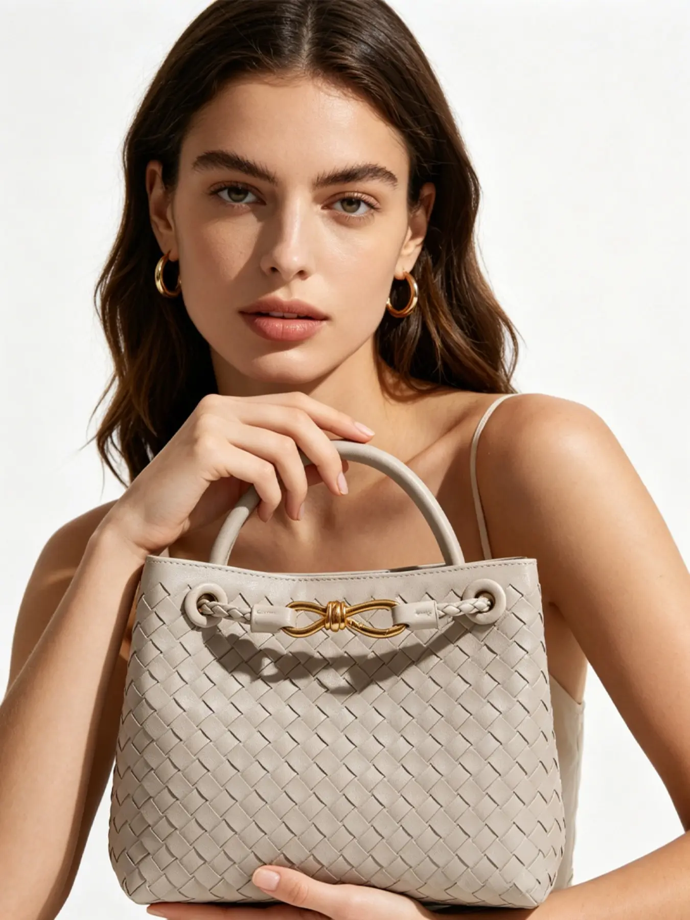 2026 New Women's Handbag, Fashion Matte Woven Shoulder Bag, Trendy Crossbody Tote, Casual Solid Pattern, All Seasons, Casual Shoulder Purse