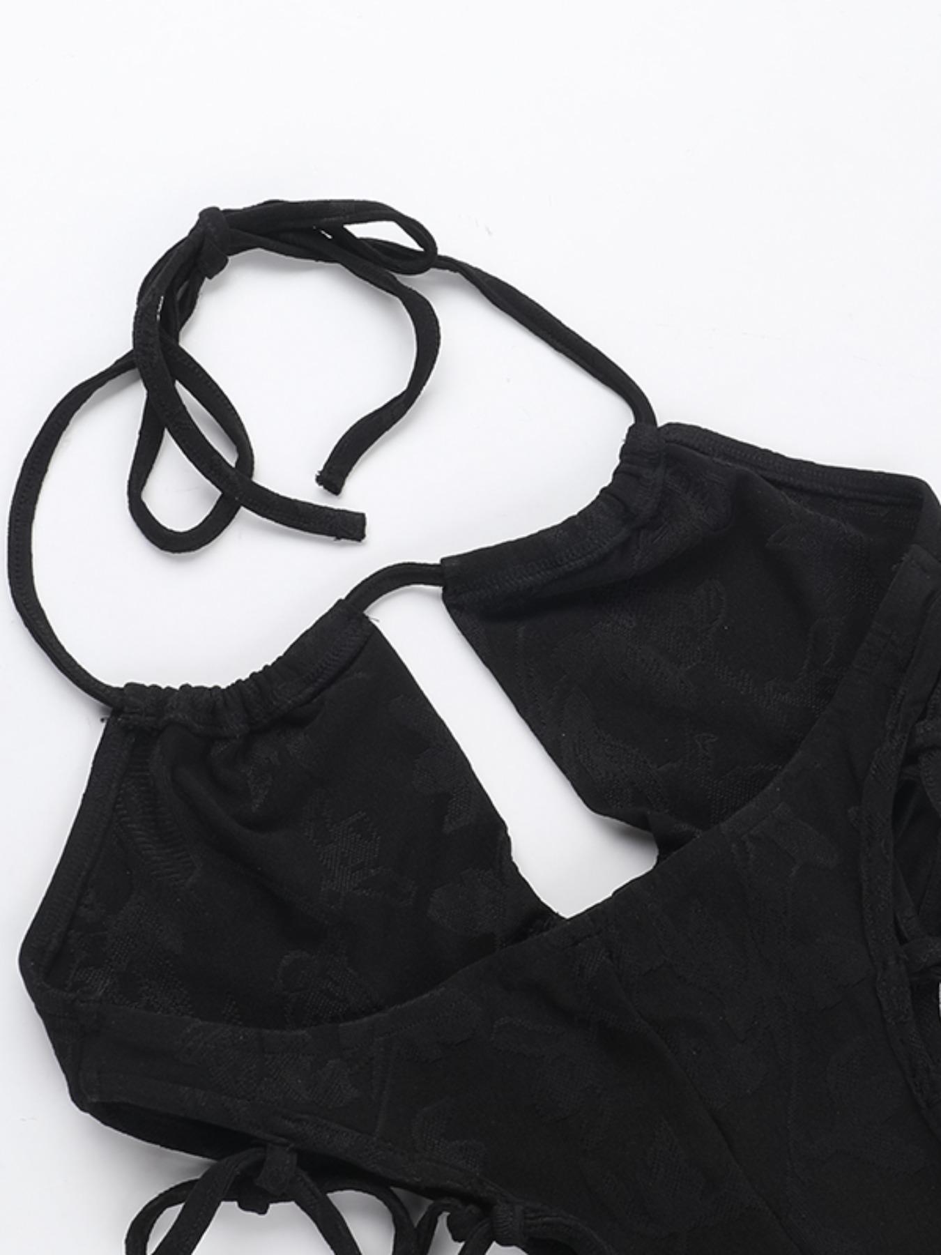 Women's Solid Color Cut Out Backless Slim Fit Jumpsuit, Fashion Chic Casual Sexy Adjustable Tie Back Jumpsuit for Daily Outdoor Wear, Women Clothes for Spring