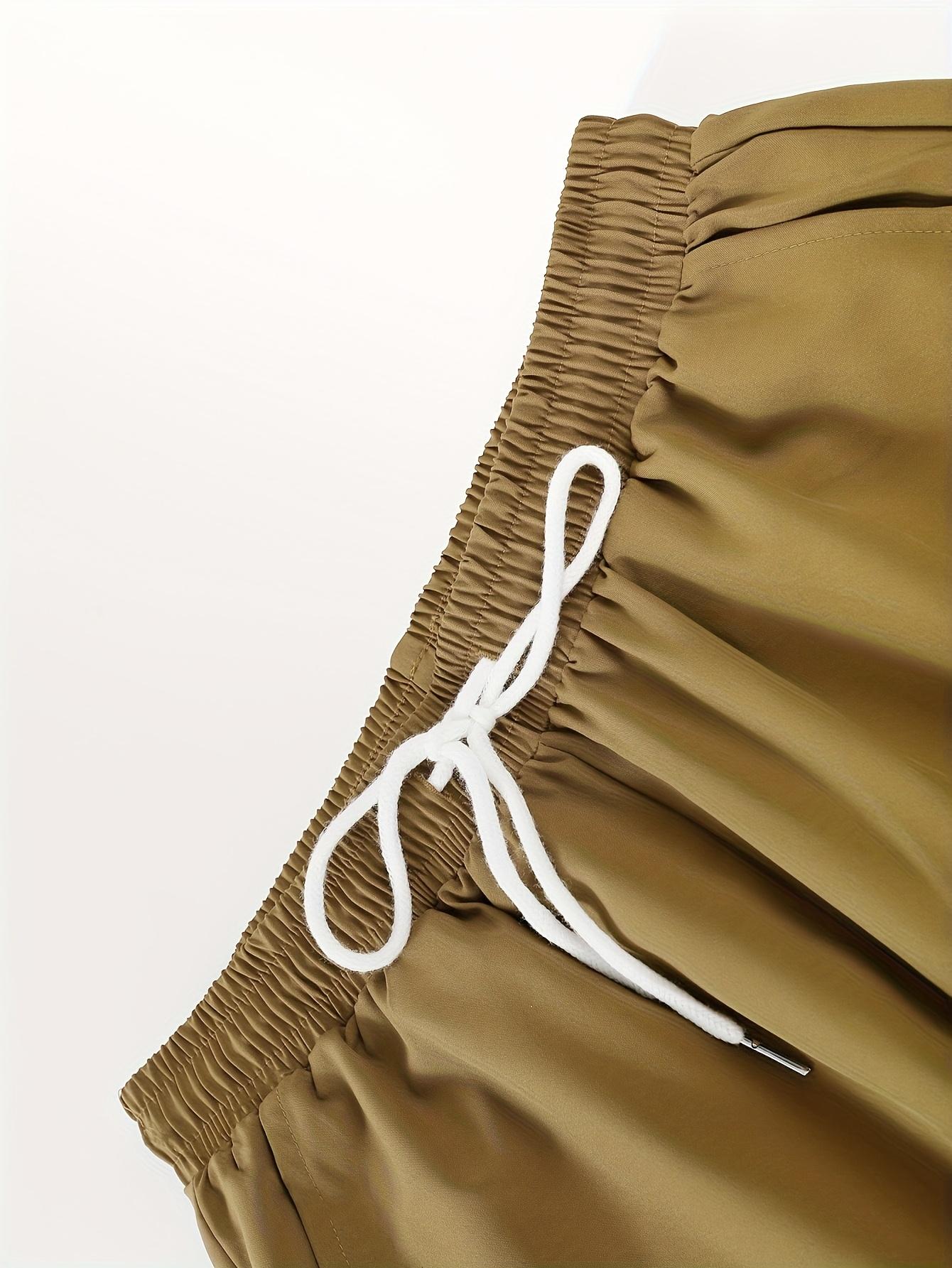 Men's Casual Set - Suit-Inspired Short Sleeve Shirt & Loose Straight Pants - Polyester, Machine Washable