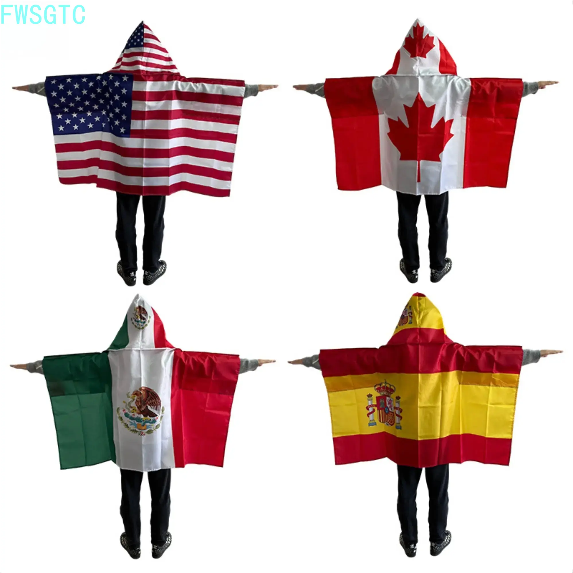 90x150cm Wearable Body Flag Cape Lightweight Polyester Fan Shoulder Flag Sports Game Festival Celebration Event Accessory summervibes