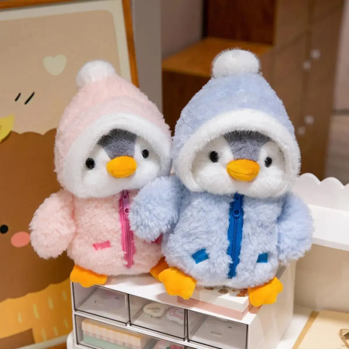 Cute Transformable Hatted Antarctic Penguin Plush Toy, Soft and Cozy Stuffed Animal, Perfect Gift for Kids and Collectors
