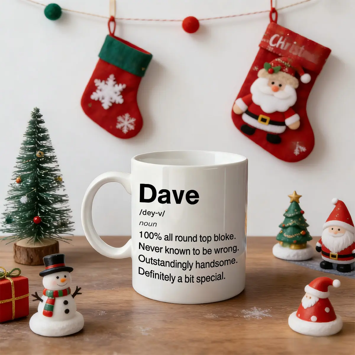11oz Classic Glossy Ceramic Coffee Tea Mug - Personalized Printed with Name Dave, Humorous Compliments, Washable 0-500 ml Kitchenware - Ideal Holiday Gift for Teachers, Thanksgiving Birthdays