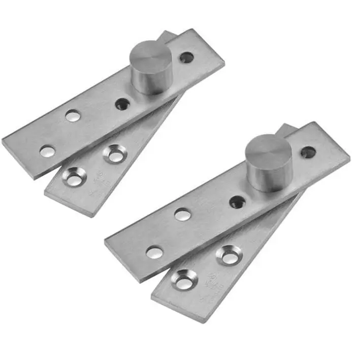 360  Stainless Steel Concealing Hinges,2pcs Eccentric Shaft Hinge Pivot Hinge Rotating Hinge Door Pivot Hinges Up Down Shaft (Small)