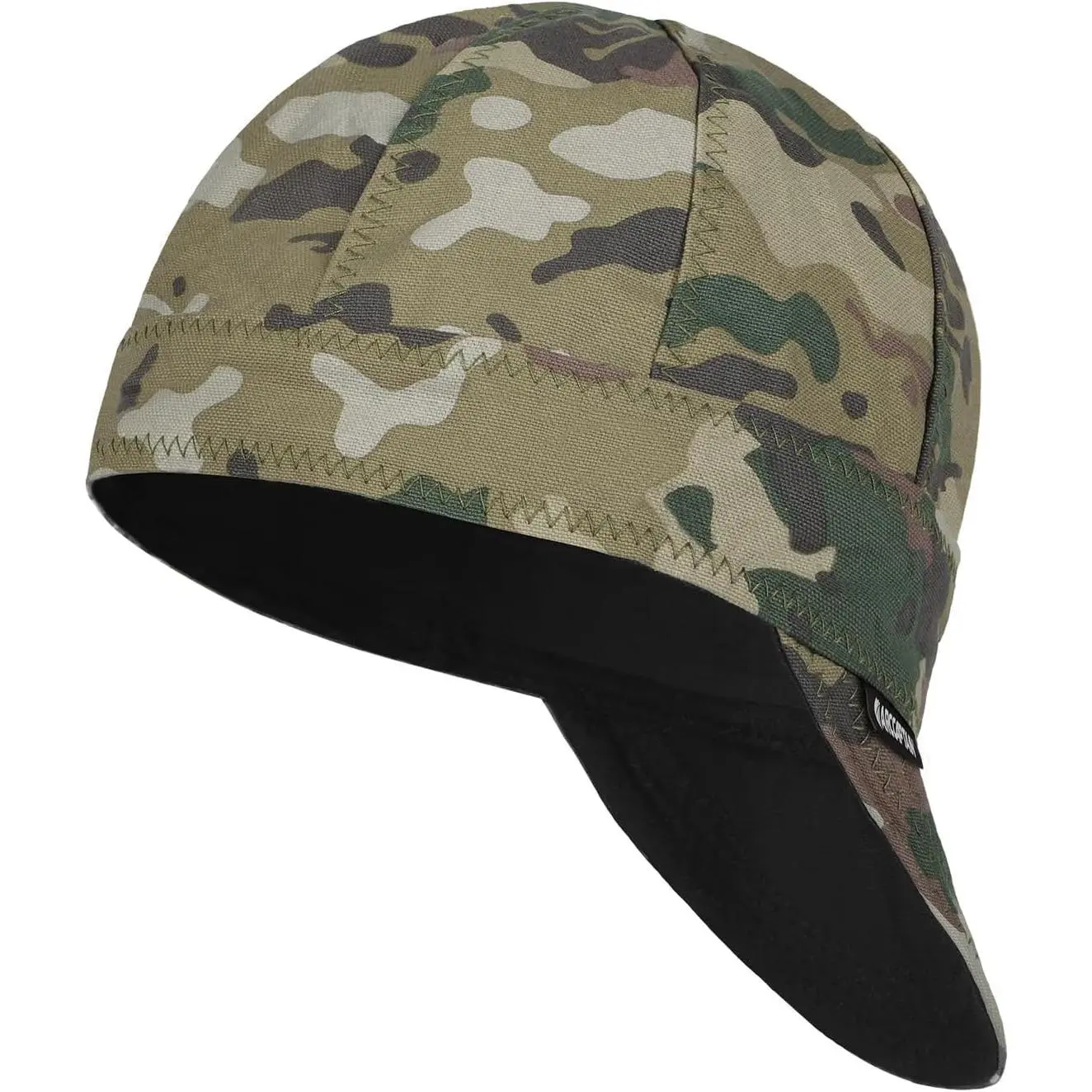 Reversible Welding Cap, 8 Panel Protective Welders Cap, 10 oz Fireproof Cotton Comforts for Safety and Protection While Welding to Men Women, Colour, 7 1/4