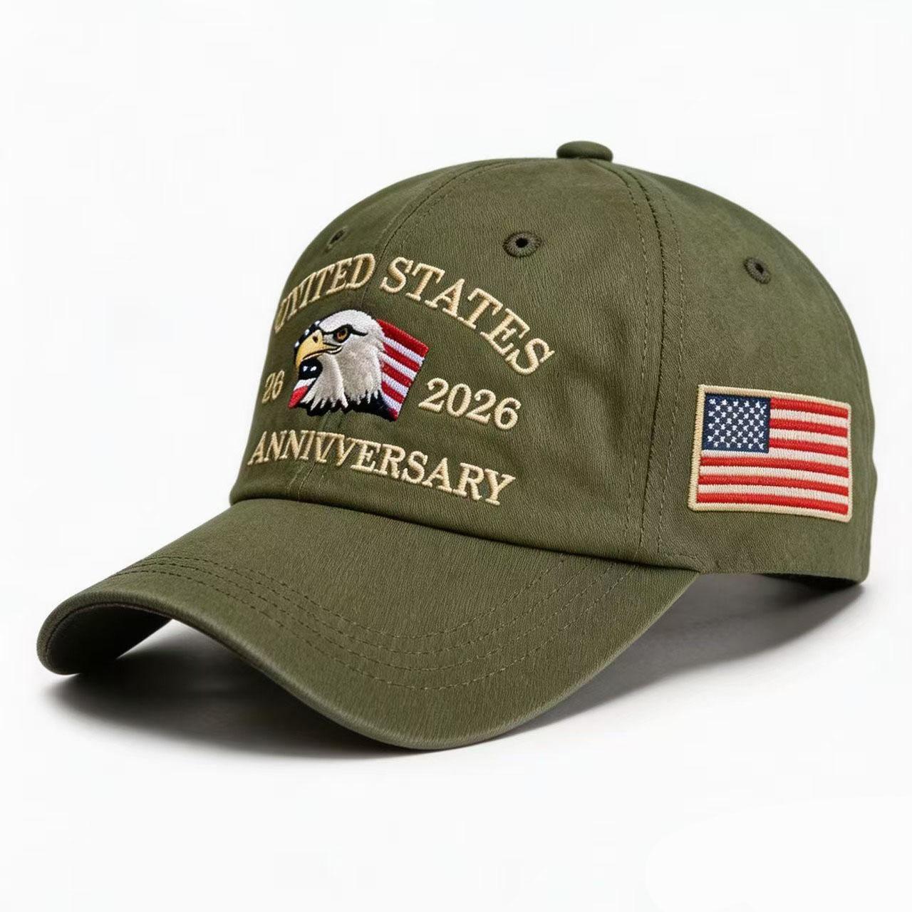 250th Anniversary Twill Baseball Cap Unisex Sun hat  Visor cap