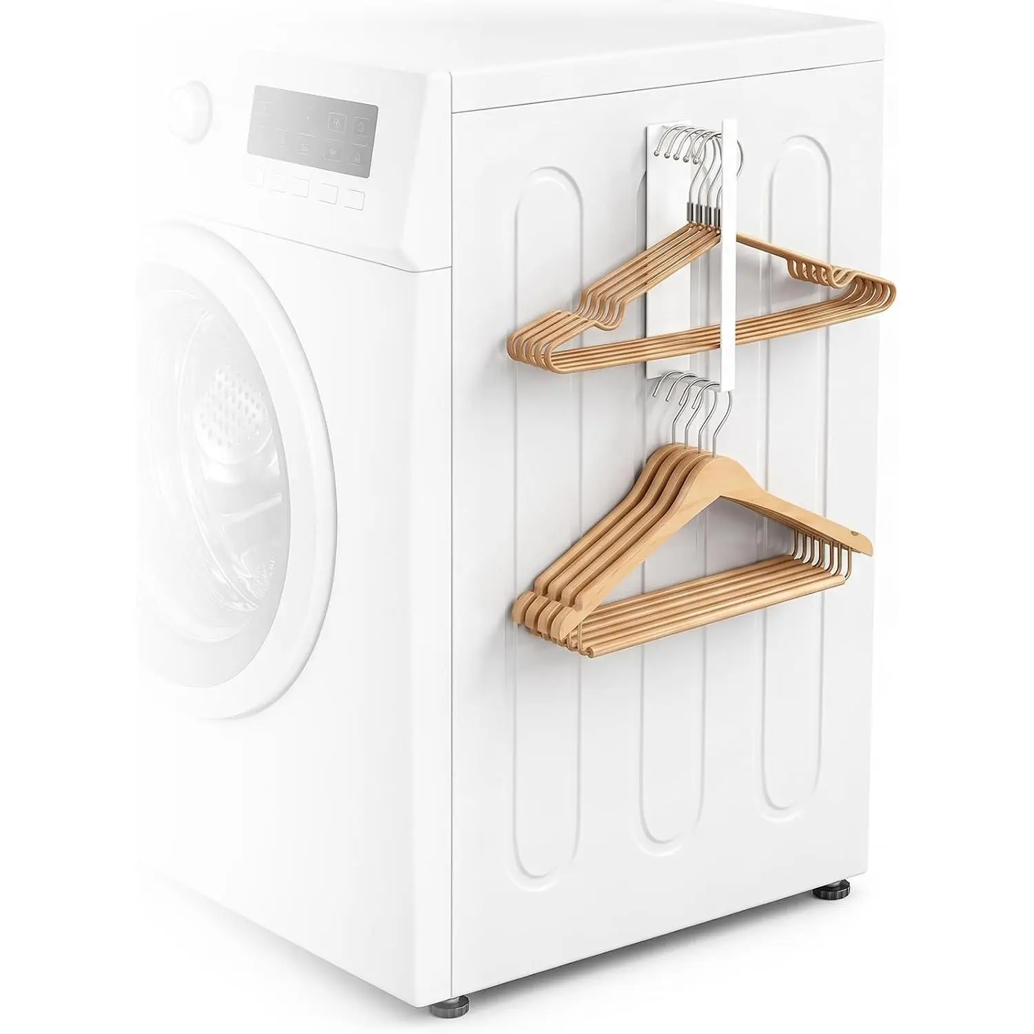 Hanger Organizer for Washing Machine & Closet Laundry Room, Hanger Storage Rack Stacker