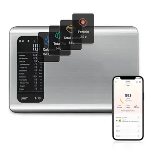 AI Smart Food Scale |   19 Nutrient Facts Auto Scan |   Digital Calorie Counter for Meal Prep & Fitness |   Compact Stainless Design
