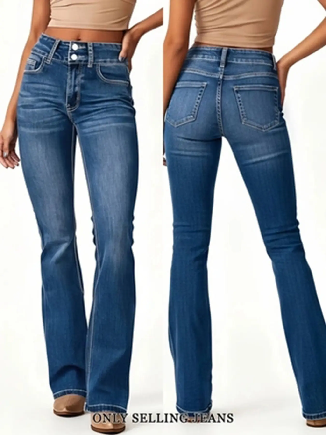 Women's Slim Fit Stretch Denim Jeans Pants, Washed Out Style, Perfect for Daily Wear & Casual Dates, Comfortable & Stylish