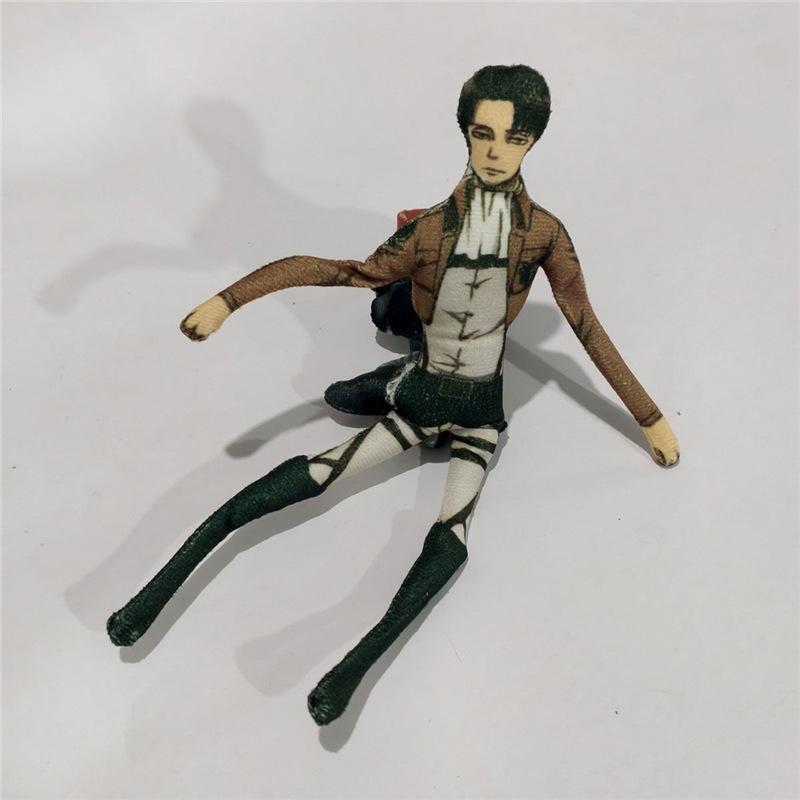 Anime Attack On Titan Levi Cosplay Plush Doll Body Wire Skeleton Action Stuffed Dolls Accessories Ornament Gifts 28cm