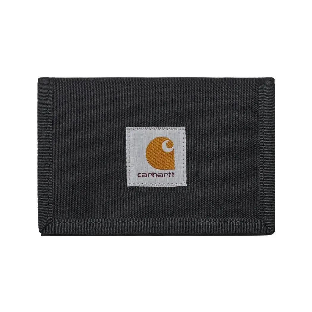 Carhartt WIP Canvas Card Wallet – Unisex Retro Workwear Style in Black