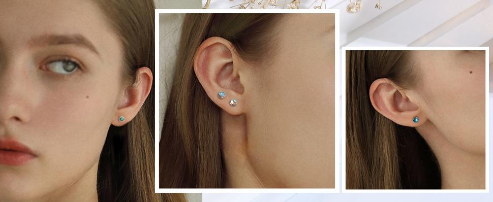 FIBO STEEL 10 Pairs Flat Back Earrings Set for Women Men 316L Surgical Steel Stud Earring Cubic Zirconia Opal 20G Cartilage Earring Piercing Jewelry Hypoallergenic Sturdy Long Color Retention FIBO STEEL 10 Pairs Flat Back Earrings Set for Women Men 316L Surgical Steel Stud Earring Cubic Zirconia Opal 20G Cartilage Earring Piercing Jewelry Hypoallergenic Sturdy Long Color Retention