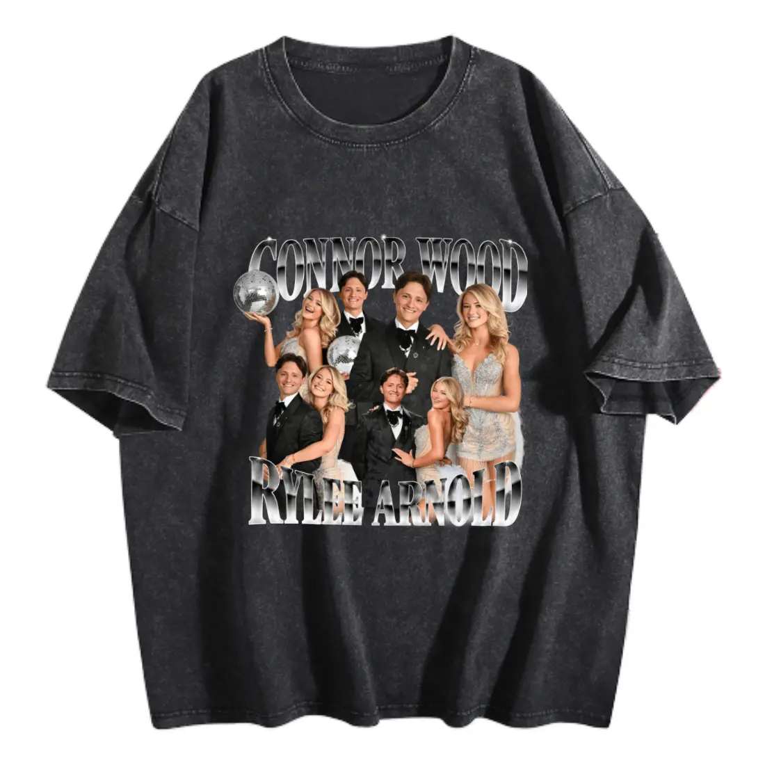 Connor Wood and Rylee Arnold Vintage 90s Graphic cotton T‑Shirt,Unisex Fan Gift Shirt dancing with the star Fibula fans gift dwts35 Streetwear Retro top Trending