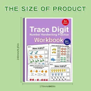 Preschool Math Workbook, Number Drawing, Addition and Subtraction Assignments - Early Years Activities, Home or Classroom Use, Homeschool Supplies - Number Recognition and Arithmetic Skills Educational Book, Preschool Learning Materials