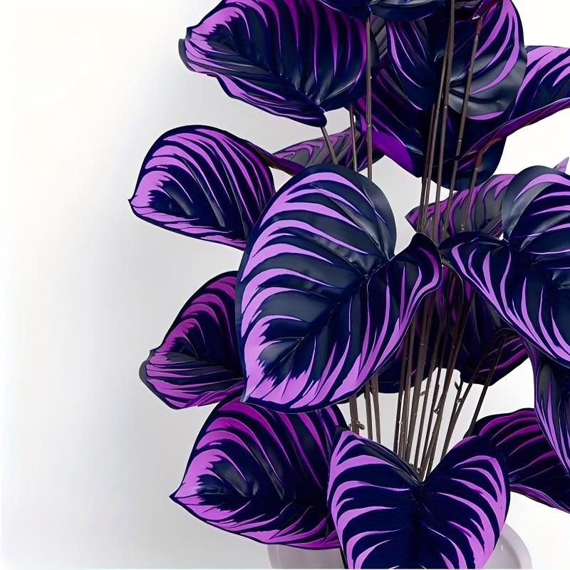 [For Outdoor Use] 2pcs Artificial Violet Plants, Dark Greenery for Outdoor Use, Home Decor, Store Displays, Photography Backdrops, and Office Spaces  No Pot Included