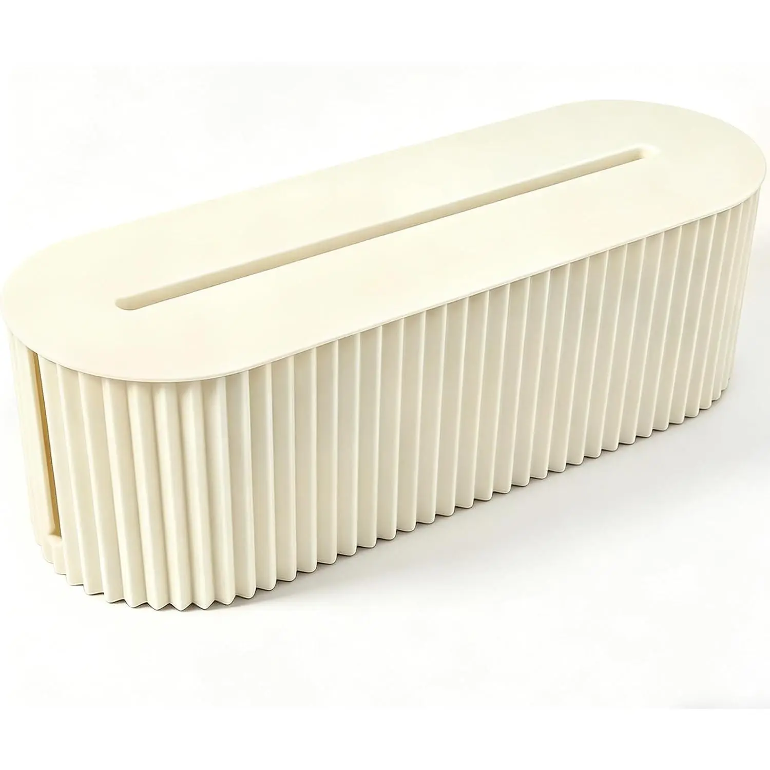Management Box Cord Organizer Box, Wires  Box -Beige | Cord Concealer for Power Strips Surge Protectors Adapters Office Desk