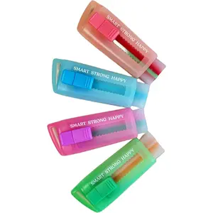 Fun Eraser Set - Push & Lock Fun Cute Erasers for , Retractable/Push Out School Erasers, Set of 4