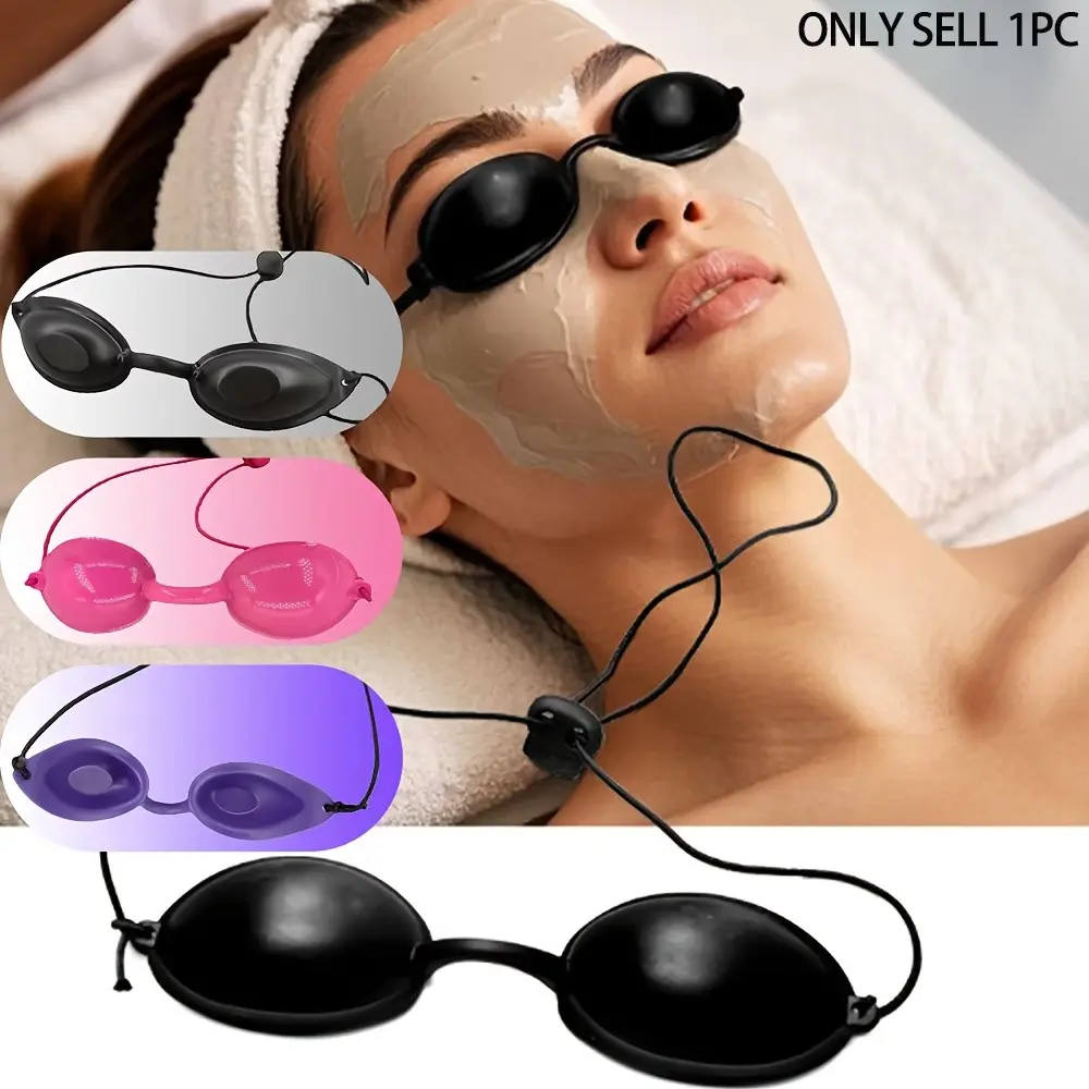Full Coverage Soft Silicone Eye Mask, Flexible UV Protection Glasses with Elastic Band, Ideal for LED Masks, Ipl, Laser Treatment, Home & Salon Use