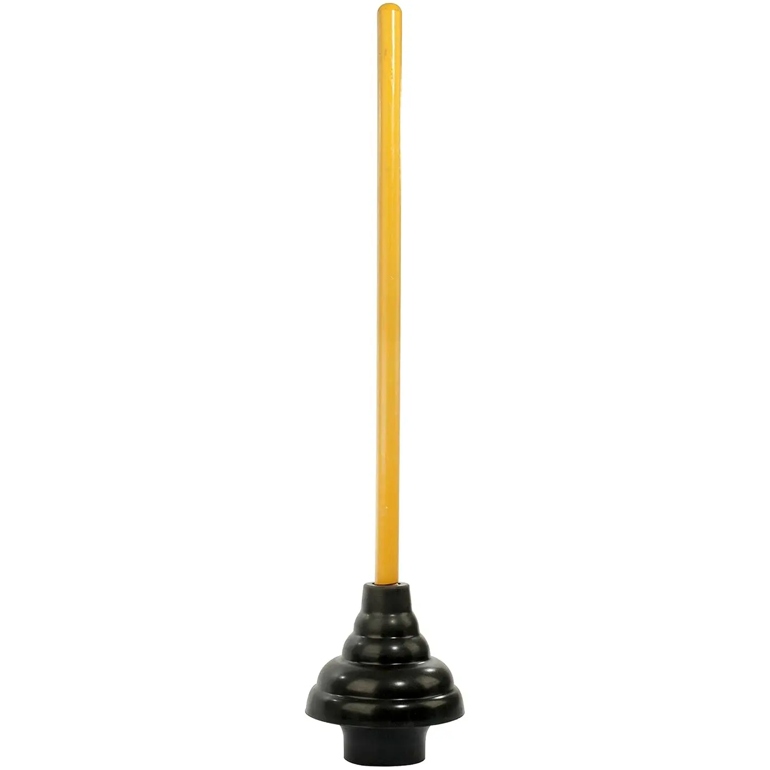 512 3410A Heavy Duty Wood Flange Plunger, Double Thrust Rubber Force Cup, Removes Clogs for Bathrooms, Kitchens, Showers, Suitable for Commercial & Residential Use, Size 26.40"X5.35"